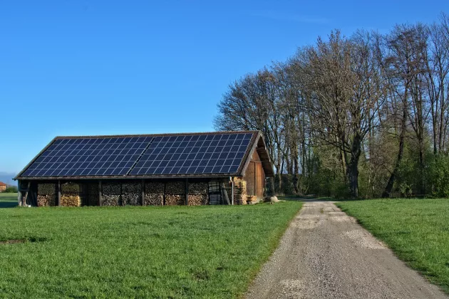 Haus mit Solarzellen