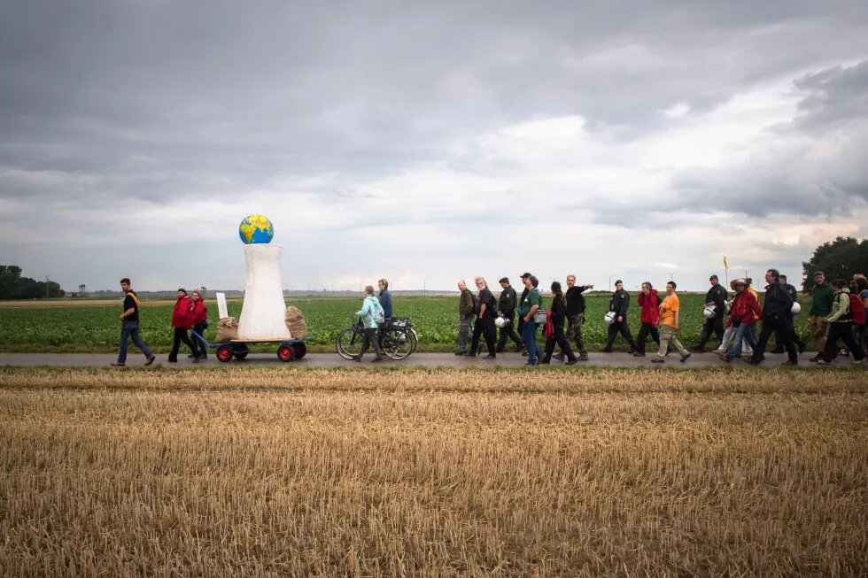 Demonstration in Garzweiler, aufgenommen im August 2015 Demonstration in Garzweiler, aufgenommen im August 2015
